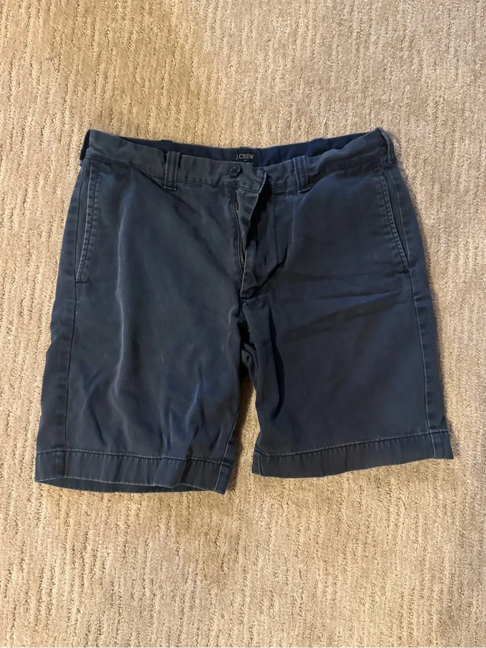J. Crew Men’s Navy Flat-Front Chino Shorts